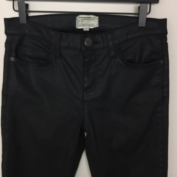 Current/Elliott Stiletto Black Coated Ankle Jeans - Picture 4 of 8